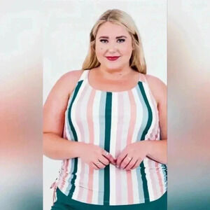 Calypsa Maya swim tankini top plus size (3X)  NWT